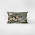 Vintage white rose floral rectangular throw pillow for sofa living room home decor cushion - Nancheng Floral 7