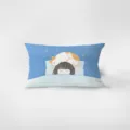 Nordic cartoon cat healing rectangular throw pillow soft flannel sofa cushion decor - Double Sided Print 40X60cm (Without Core) / Dopamine Healing Cat 4
