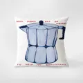 Cojin decorativo con ilustracion de cafetera moka para sofa de sala de estar dormitorio - Estilo 406-7