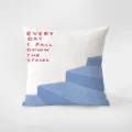 Cojín decorativo minimalista con estampado de escalera azul moderna para sofá dormitorio hogar. - Estilo 406-15