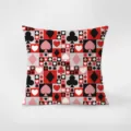 Fundas de cojín geométricas con palos de cartas, cojín decorativo para el sofá. - Estampado de Doble Cara 35x35cm (Fundas Sin Relleno) / Patrón pkpBz08