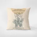 French artistic line art throw pillow, beige decorative cushion cover for sofa living room. - French Pastoral Romantic Style 8