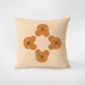 French cream style cute bear throw pillow, modern minimalist sofa living room soft cushion cover. - French Cream Cute Bear 6