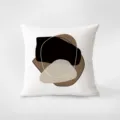 Coussin decoratif abstrait art nordique moderne vue detaillee, housse de coussin en velours doux. - Pensées 3 / 35x35cm (Housse Uniquement)