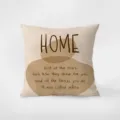 Detail view of the minimalist velvet throw pillow with abstract design and artistic typography. - Abstract Wood Style 05