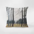 Housse de coussin imprimé forêt d'art nordique, oreiller en velours, déco moderne - Pensées 2 / 35x35cm (Housse Uniquement)