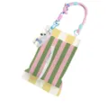 Custodia per fazzoletti appendibile a righe carina con ciondolo cane peluche stile coreano. - Will Summer 01 Cinghia Sospesa per Auto [Con Ciondolo]