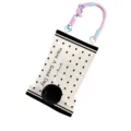 Hanging tissue box with heart pattern and pom-pom decor, stylish storage bag for car and home. - Lucky Dot 02 Car Hanging Strap (Brown Pom-Pom)