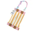 Stile Coreano Scatola di Tessuto a Righe Simpatico Cane Peluche Sospeso Auto Casa - Will Summer 02 Cinghia Sospesa per Auto [Con Ciondolo]
