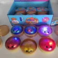 Cute glitter bun squishy toy mystery box set stress relief sensory toy for kids fun play. - Gold Glitter LED Bun Style