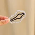 Glitter irregular hair clip sweet cool metal bb hair clip for side bangs and accessories - White Fine Glitter Cloud