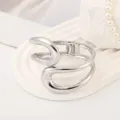 Silver Metal Open Bangle Bracelet Cuff Geometric Fashion Arm Accessory for Women Daily - Irregular Square Bracelet / Silver