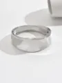 Silver metallic open cuff bracelet, minimalist wide arm ring variant for women and girls. - Irregular Square Arc Edge Bracelet / Silver