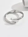 Silver metallic open cuff bangle bracelet, minimalist jewelry for women, stylish wrist accessory - Double Water Drop Narrow Bracelet / Silver