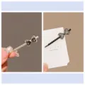 Pince à cheveux noeud cristal noir strass barrette latérale accessoires pour filles. - Nœud en Cristal / Or & Noir