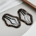 Pinza de pelo con estampado de leopardo, pasador nube, accesorio elegante - Estilo Nube