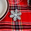 Navidad copo de nieve pinza pelo estrás perla horquilla mujer flequillo accesorio deco - Estilo de Perla Grande