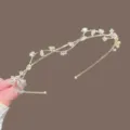 Serre-tête strass or cristal vigne cerceau mariage elegante mariee accessoires cheveux - Feuille Enlacée / Or