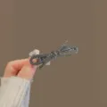 Sparkling rhinestone bow hair clip, elegant crystal side hairpin for women and girls variant. - Full Rhinestone Cross Bow Gunmetal #21