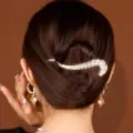 Rhinestone snake hair clip variant, sparkly crystal hair styling accessory for elegant buns. - Full Rhinestone Twist Gold