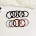 Coleteros elásticos multicolor para adultos, bandas duraderas para cola de caballo, set de 10. - 10 Unidades/Paquete / Multicolor