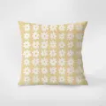 Nordic minimalist yellow floral throw pillow cover, cute white daisy pattern velvet cushion. - Nordic Fresh Floral 6