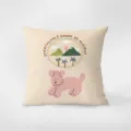 Nordic minimalist cute animal pattern decorative pillow cover soft plush sofa cushion cover beige - Cute Animal 7