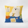 Cute cartoon dog decorative throw pillow, modern velvet cushion cover for sofa home. - Cute Cartoon Dog 6
