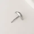 Pinza de pelo de metal minimalista para mujer, horquilla de moño plateada elegante, accesorio. - Forma de Luna de Una Sola Capa / Plateado