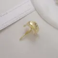 Minimalist gold metal hair pin hair fork elegant ponytail clip stylish hair accessory for women - Curved Convex-Concave Edge / Gold