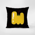Retro pop art yellow pepper pattern black throw pillow modern sofa cushion home decor - 35x35cm Pillowcase Without Core / Cream Ins Floral 2