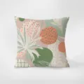 Modern minimalist abstract botanical throw pillow cover, soft velvet decorative cushion case for sofa. - Floral Season 01 / 35x35cm (Without Core)