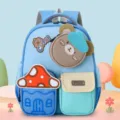 Süßer Cartoon Kinder Schulranzen für Jungen und Mädchen, hellblaue tägliche Kindertasche. - Hellblau