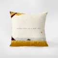 Housse de coussin en velours jaune minimaliste avec citation automne pour salon canape - Motif Double Face 35X35cm (Taie d'oreiller sans rembourrage) / Jaune 3