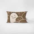 Cuscino rettangolare in peluche con viso sorridente affascinante fodera divano soggiorno - Motivo Bifacciale 30x50cm (Fodera Senza Imbottitura) / Smiley Affascinante 2