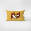 Cuscino rettangolare stampato cane carino nordico cuscino velluto divano decorazione - Motivo Bifacciale 30x50cm (Fodera Senza Imbottitura) / Cane cartone animato carino 4
