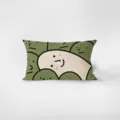 Simpatico cuscino rettangolare in peluche con sorriso cartone animato per divano soggiorno - Motivo Bifacciale 30x50cm (Fodera Senza Imbottitura) / Smiley Affascinante 3