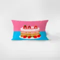 Joli coussin rectangulaire rose et bleu en flanelle douce pour décoration de salon - SWEET 6