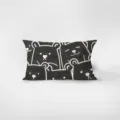 Close-up detail of the rectangular velvet throw pillow featuring a charming smiling bear pattern. - Charming Smiley 10