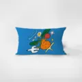 Nordic minimalist funny life rectangular throw pillow velvet waist cushion cover detail view - Fun Life 11