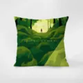 Green forest print throw pillow for sofa decoration, soft flannel cushion cover for home - Green Pattern 9