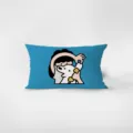 Velvet rectangular throw pillow with cute cartoon dog print, soft sofa cushion for living room. - Cartoon Cute Dog 14