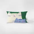 Cute cartoon cat print flannel rectangular throw pillow detail, soft sofa decorative cushion. - 30x50cm (Without Core) / Meow Language 1