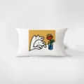 Cute cartoon dog print rectangular pillow cover, soft velvet cushion for living room sofa decor. - Cartoon Cute Dog 17