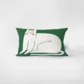 Cartoon cat print rectangular throw pillow, soft flannel cushion for sofa and home decor. - 30x50cm (Without Core) / Meow Language 2