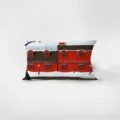 Nordic style rectangular throw pillow with winter snow print, soft velvet cushion cover for sofa. - Double-Sided Pattern 30x50cm (Cover Without Core) / HTTR Red 4