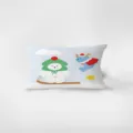Niedliches Weihnachts-Samt-Rechteckkissen Detail für gemütliche Sofa- und Heimdekoration. - Kissenbezug mit beidseitigem Muster 30x50 cm (Ohne Füllung) / Süßes Mädchen Herz 4