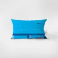 Nordic style blue rectangular throw pillow velvet waist cushion for sofa living room bed decor - Blue 9
