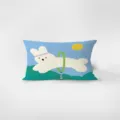Süßes Cartoon Kaninchen Druck rechteckiges Kissen, weicher Plüsch Sofa Kissenbezug für Dekoration. - Süßes Mädchen 7
