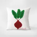 Cuscino in flanella chic con illustrazione di barbabietola carina, ideale per divano o letto. - Stampa Bifacciale 35x35cm (Copertura Senza Imbottitura) / Ins Verde 2
